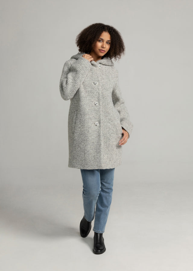 Wolljacke in grau-weiß von MANISA 