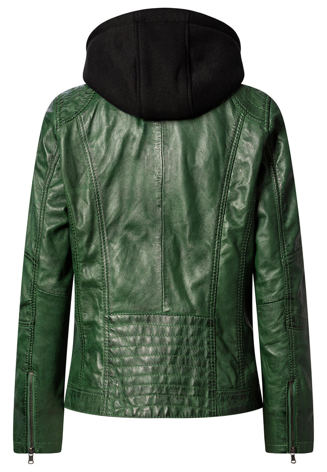 Leder Jacke Gipsy Lederjacke Damen Grün Damen Biker Lederjacke
